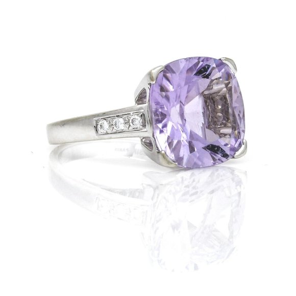 Mauboussin Gueule d'Amour Rose de France Gemstone Diamond Ring in 18k White Gold - Picture 2 of 7
